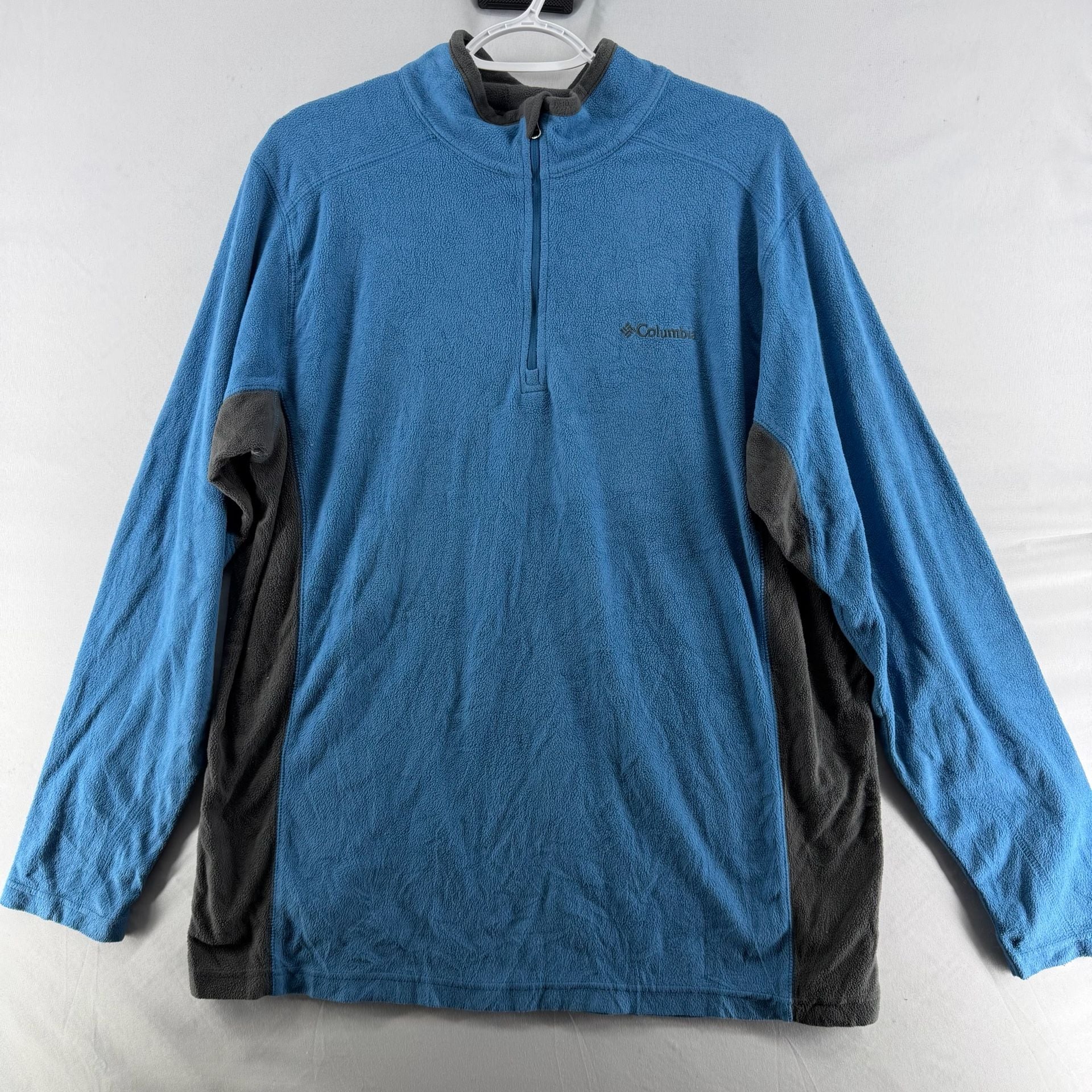 1650 Columbia Fleece Pullover Size L Blue Half Zip Jacket 2