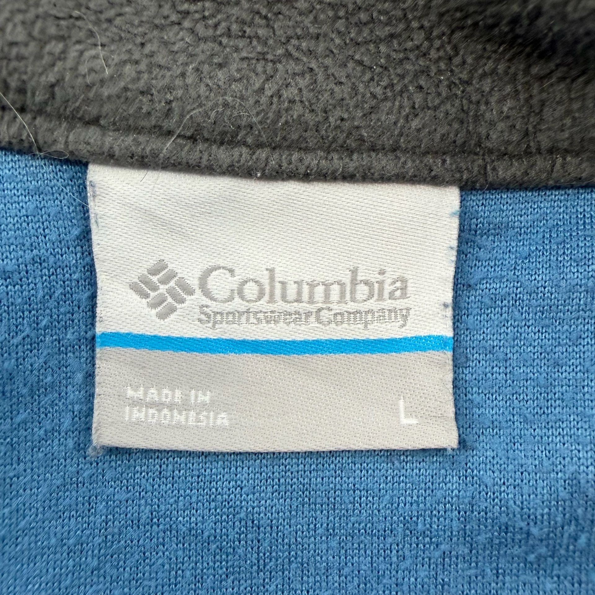 1650 Columbia Fleece Pullover Size L Blue Half Zip Jacket 4
