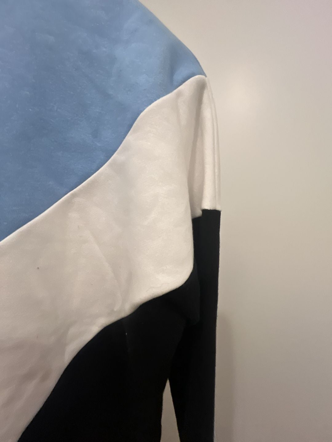 Fila Quarter Zip Sweatshirt Size L Blue White Black Chevron 5
