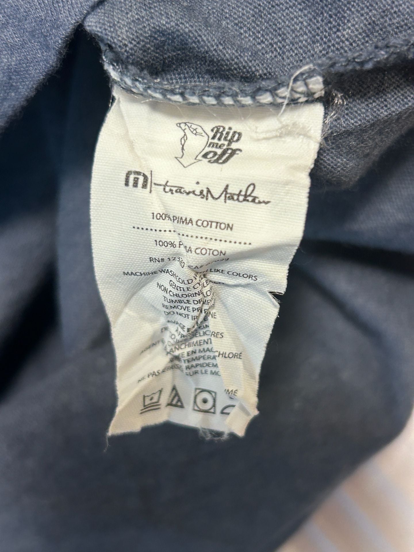 TravisMathew Sea Glass Tee Size M Blue Pima Cotton Graphic T-Shirt 5
