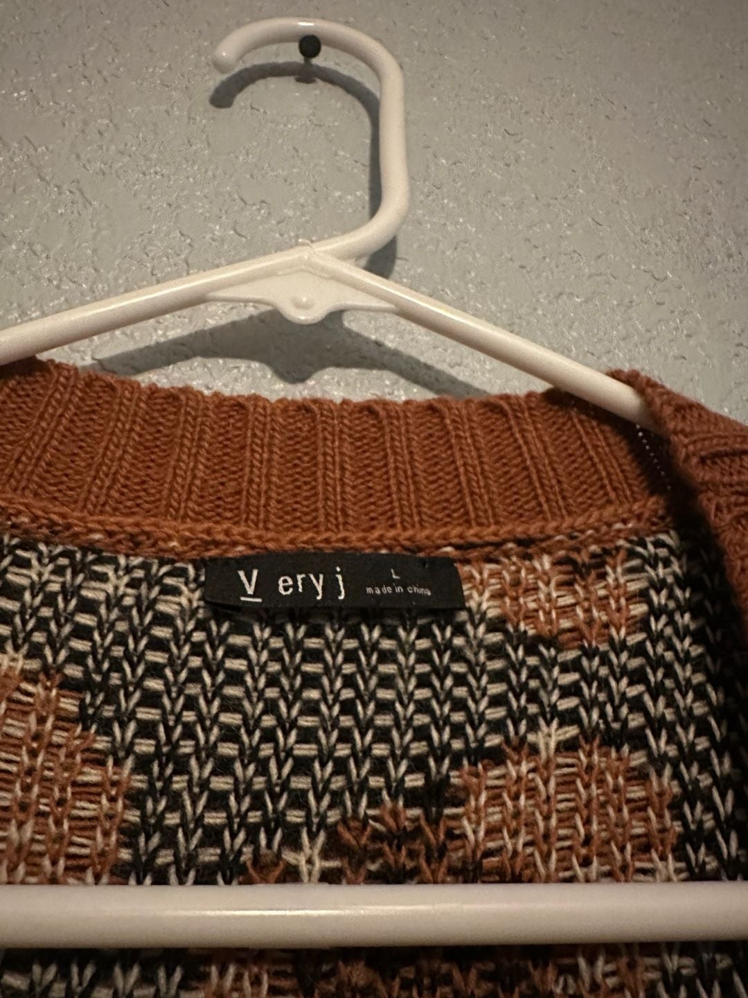 Very J Leopard Print Cardigan Size L Brown Knit Sweater 5
