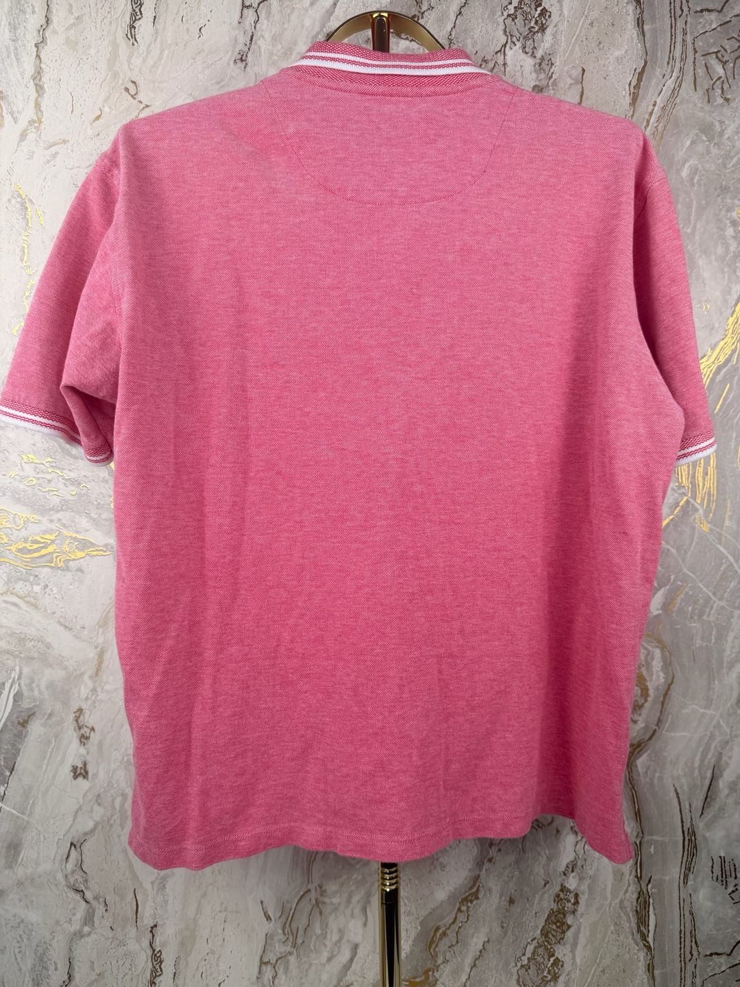 Christian Lacroix mens Polo Shirt Size L Pink Cotton Short Sleeve Designer 8