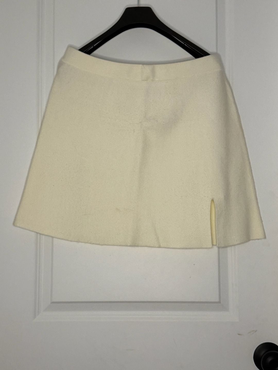 Altar'd State A-Line Mini Skirt Size XL Cream Knit Sweater Skirt 2