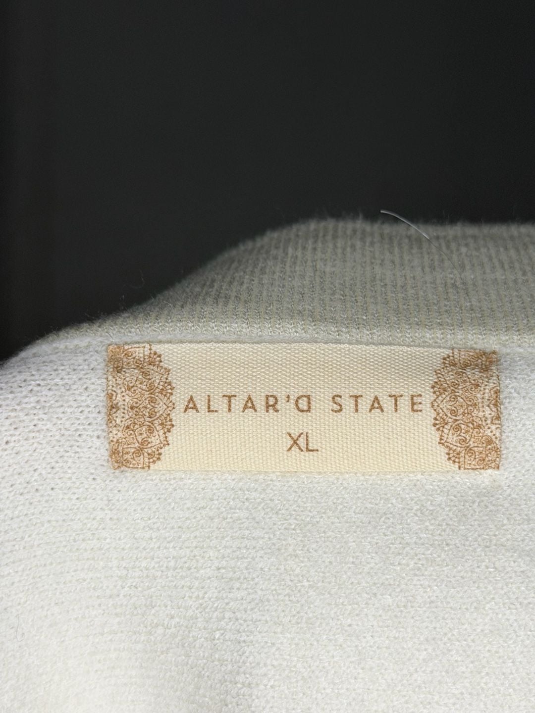 Altar'd State A-Line Mini Skirt Size XL Cream Knit Sweater Skirt 4