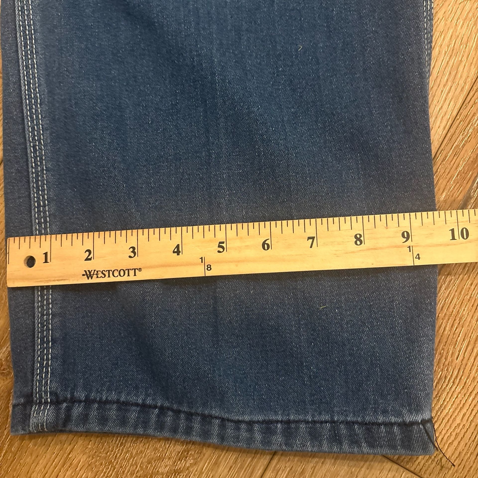 Vintage Sears Roebucks Carpenter Jeans 38x30 Dark Wash Denim Pants Workwear 90s 7