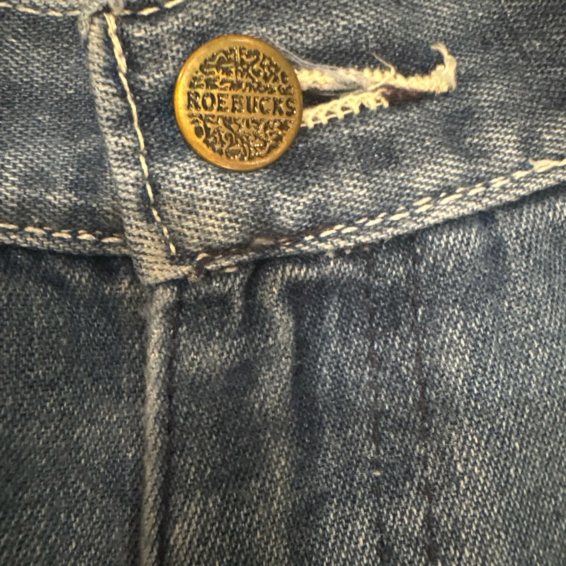 Vintage Sears Roebucks Carpenter Jeans 38x30 Dark Wash Denim Pants Workwear 90s 8