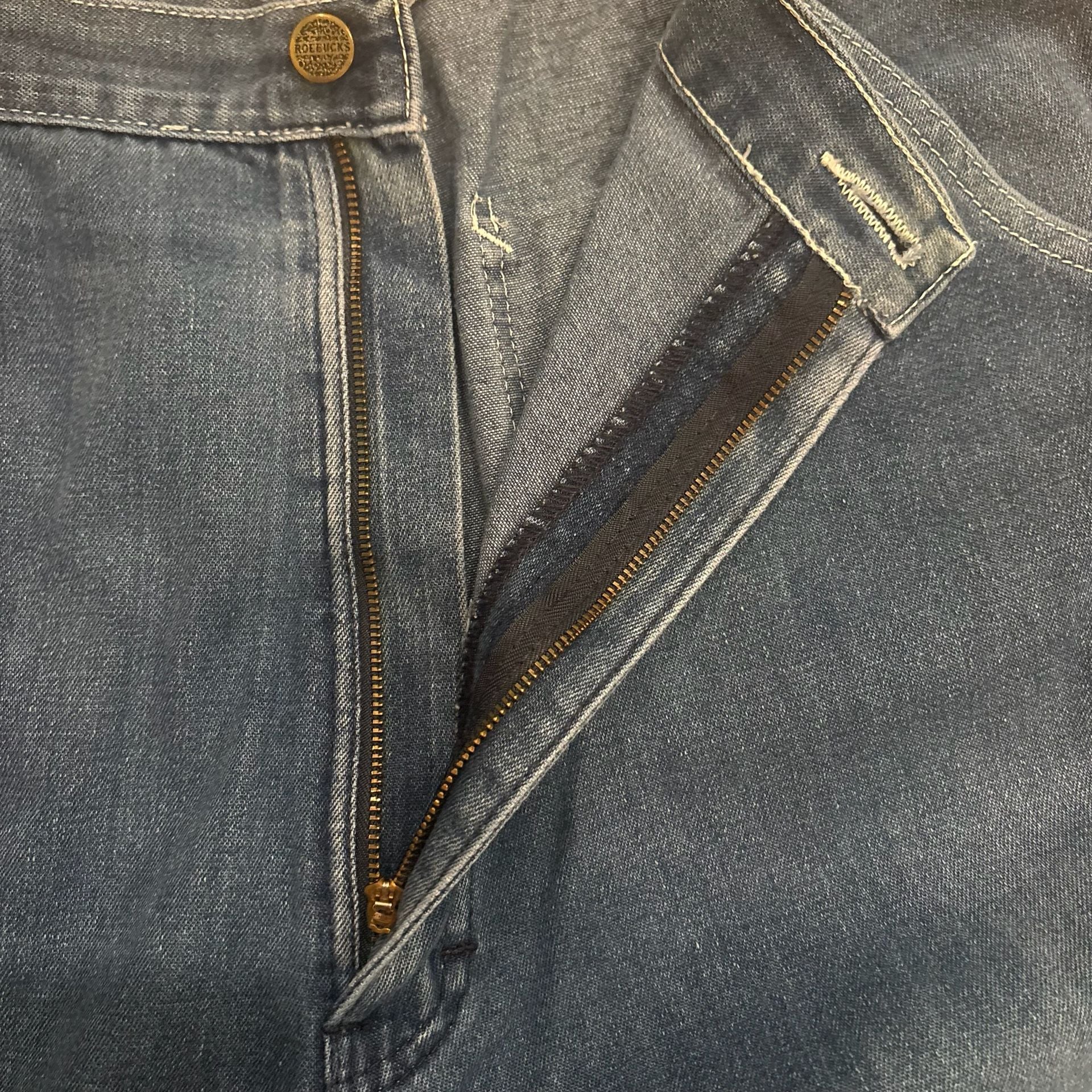 Vintage Sears Roebucks Carpenter Jeans 38x30 Dark Wash Denim Pants Workwear 90s 11