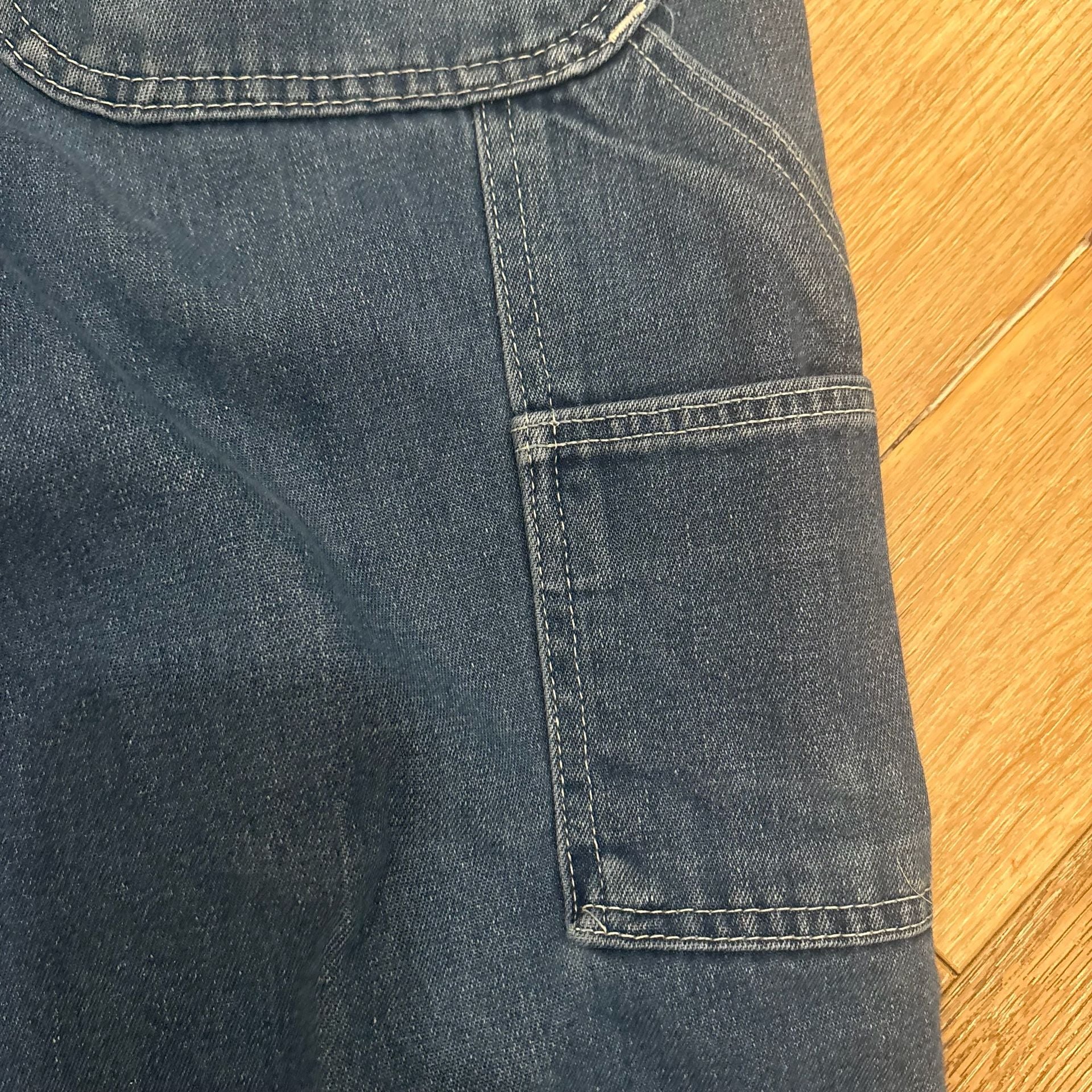 Vintage Sears Roebucks Carpenter Jeans 38x30 Dark Wash Denim Pants Workwear 90s 12