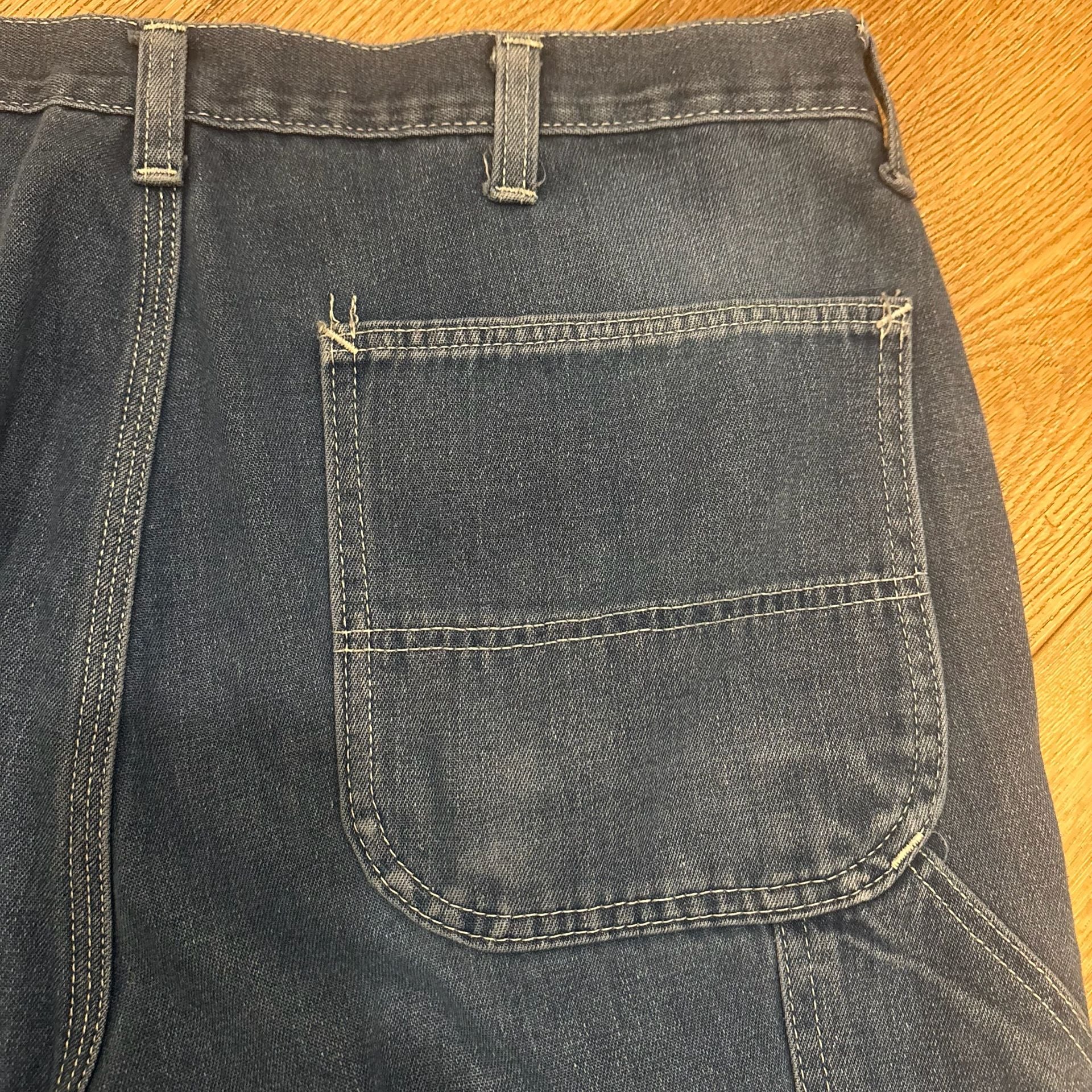 Vintage Sears Roebucks Carpenter Jeans 38x30 Dark Wash Denim Pants Workwear 90s 13