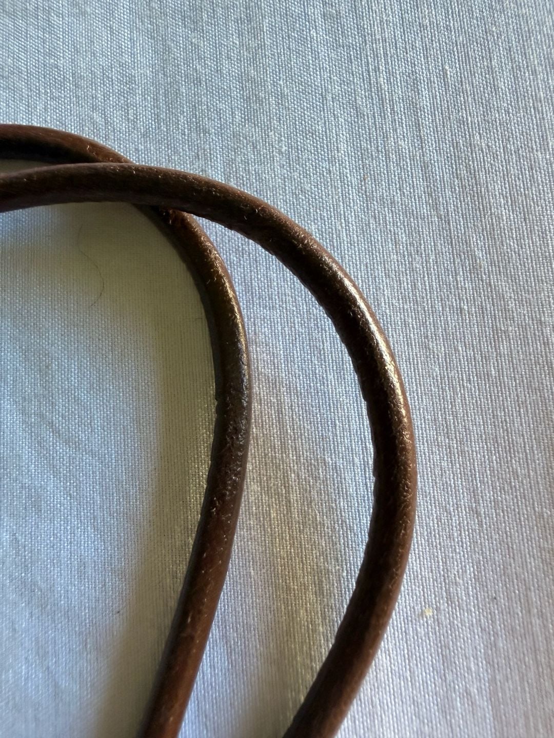 Premier Designs Brown Leather Cord Necklace Silver 4