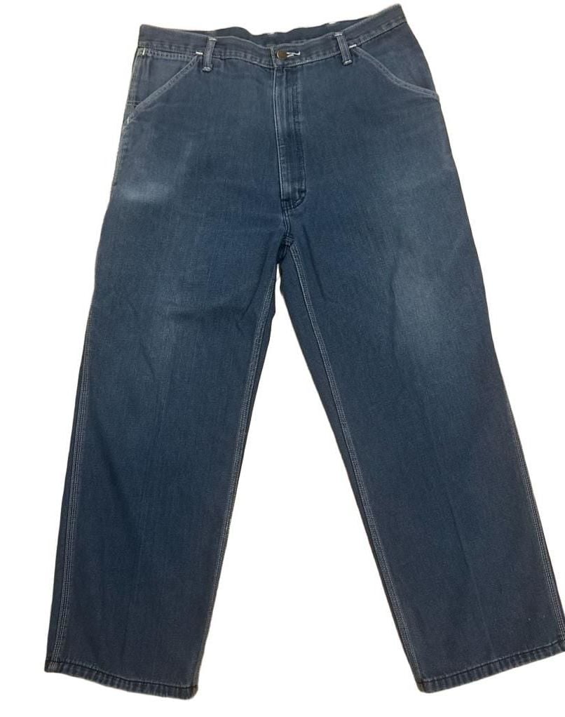Vintage Sears Roebucks Carpenter Jeans 38x30 Dark Wash Denim Pants Workwear 90s 2