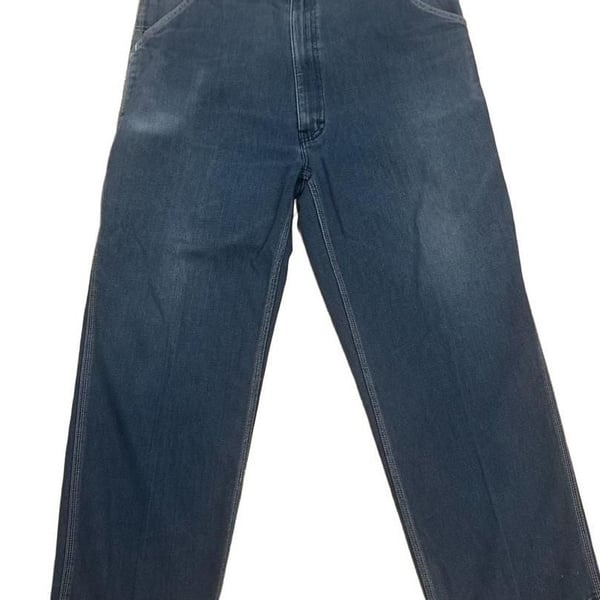 Vintage Sears Roebucks Carpenter Jeans 38x30 Dark Wash Denim Pants Workwear 90s