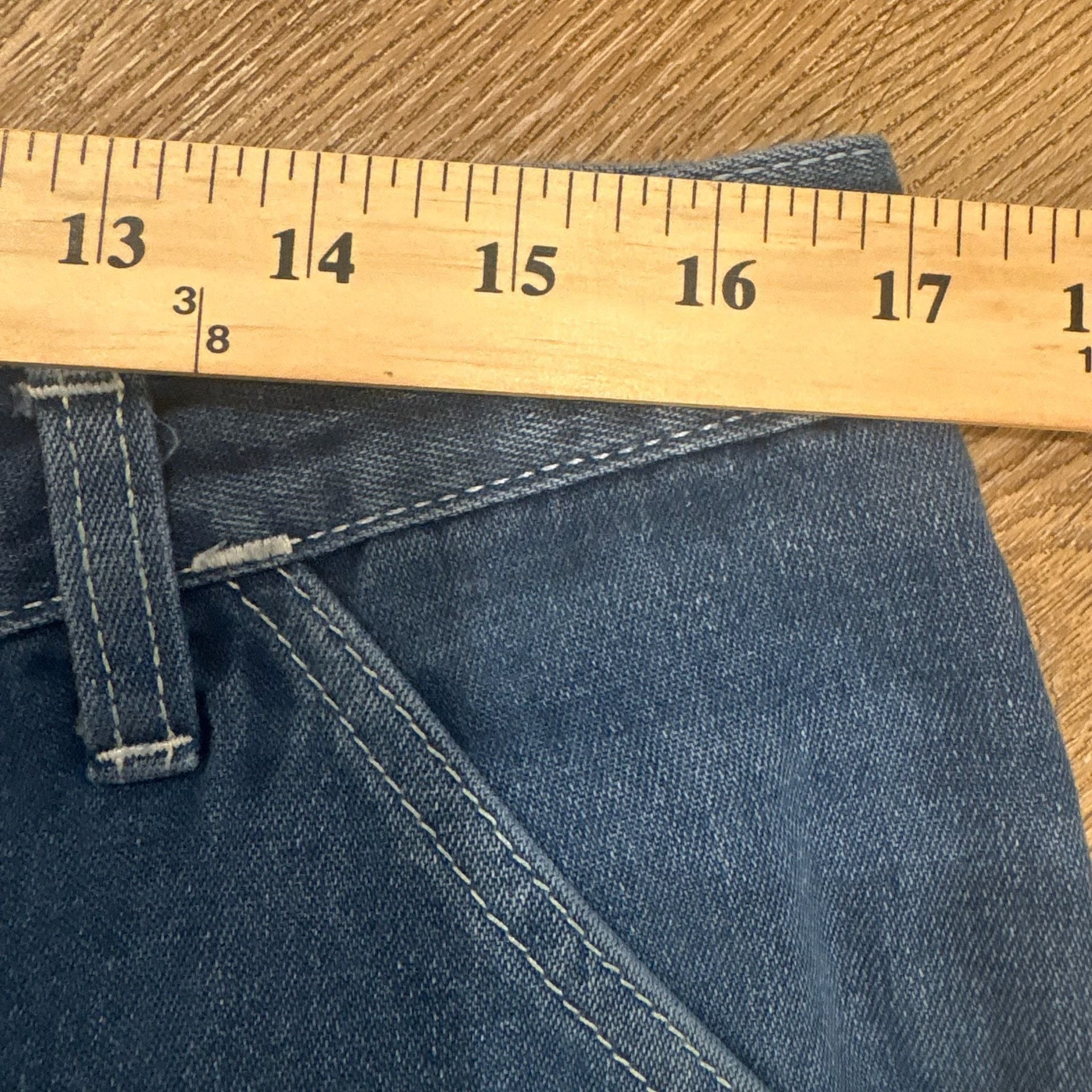 Vintage Sears Roebucks Carpenter Jeans 38x30 Dark Wash Denim Pants Workwear 90s 3