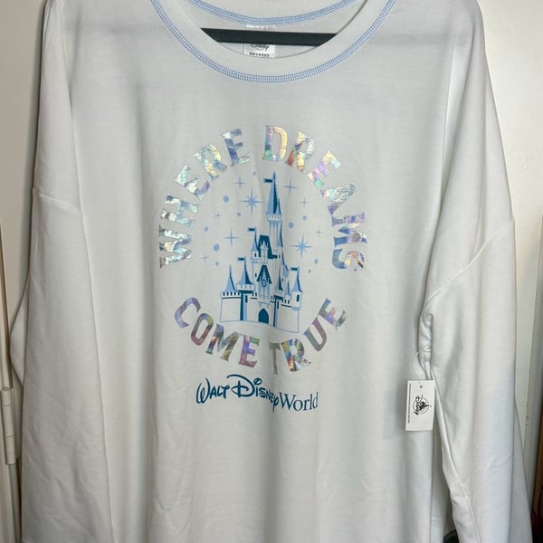 NWT Disney Where Dreams Come True Long Sleeve Tee Size 2X 
