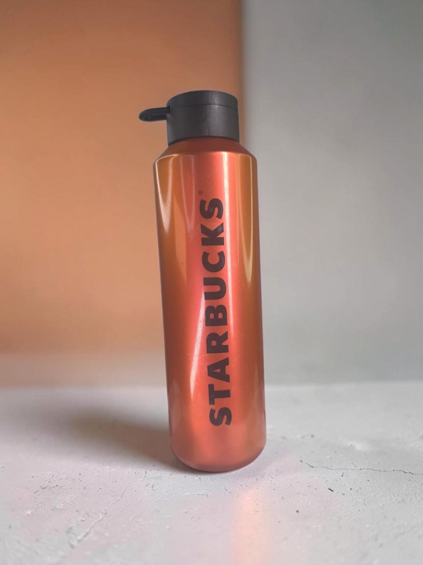 Starbucks Water Bottle Size 24 oz Orange Pearl Plastic 1
