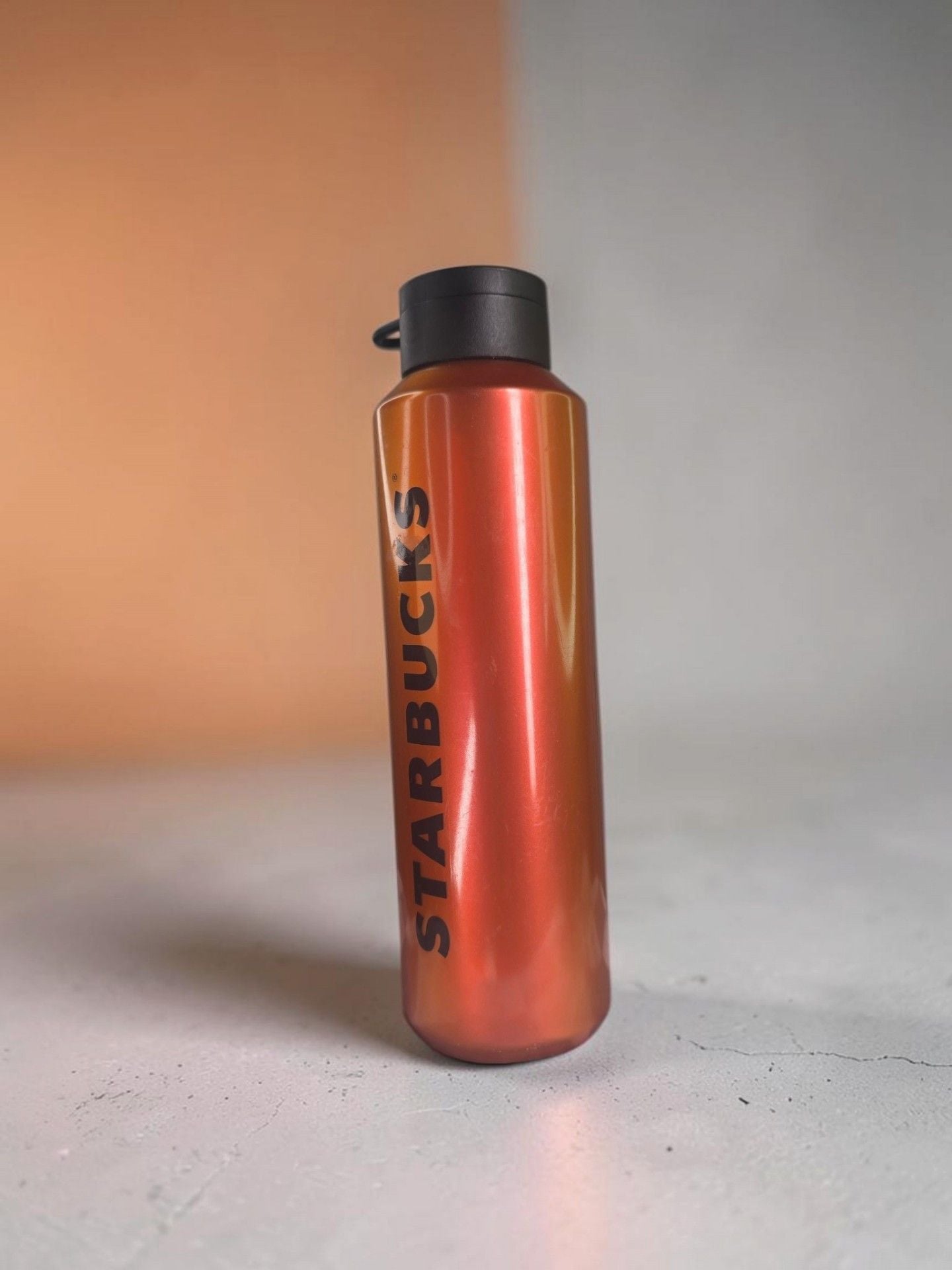 Starbucks Water Bottle Size 24 oz Orange Pearl Plastic 2