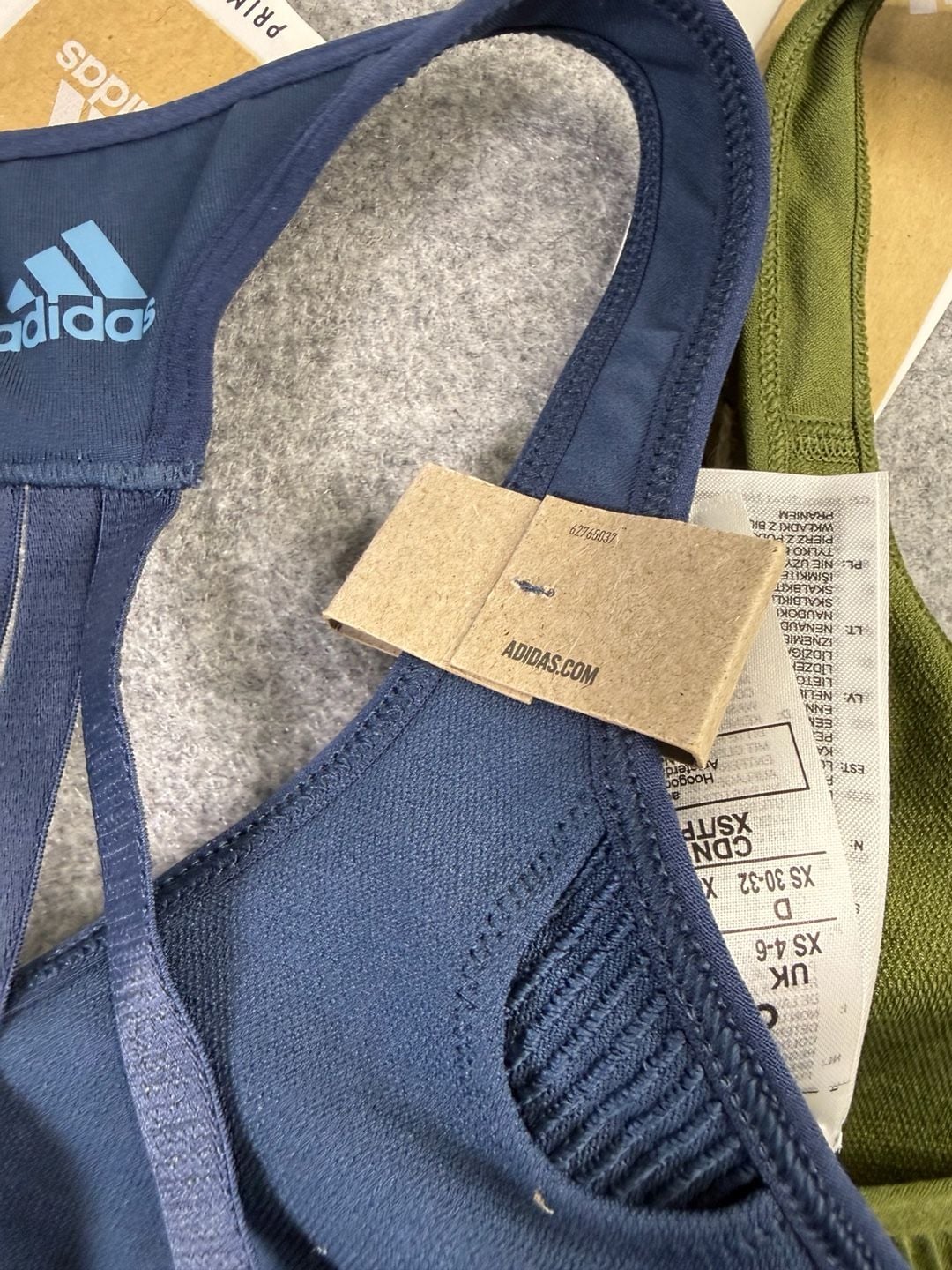 Adidas Aeroknit Sports Bra Size XS Blue Green 2 Pack Lot 7