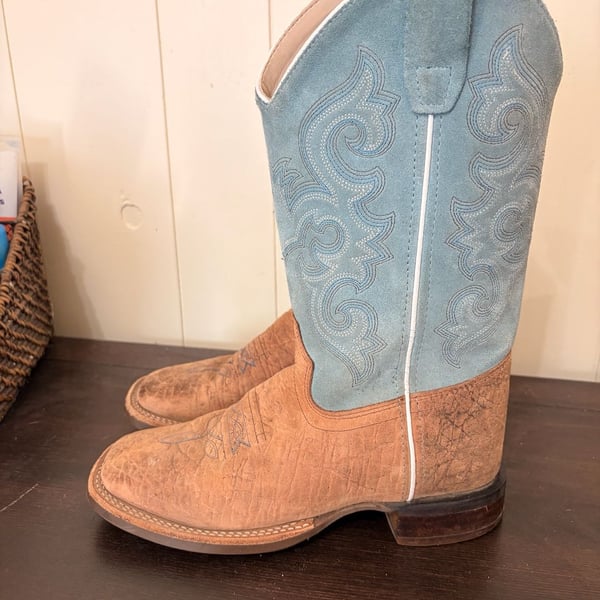 OLD WEST 4.0 D BSC1944 GIRLS BROWN/TEAL BOOTS
