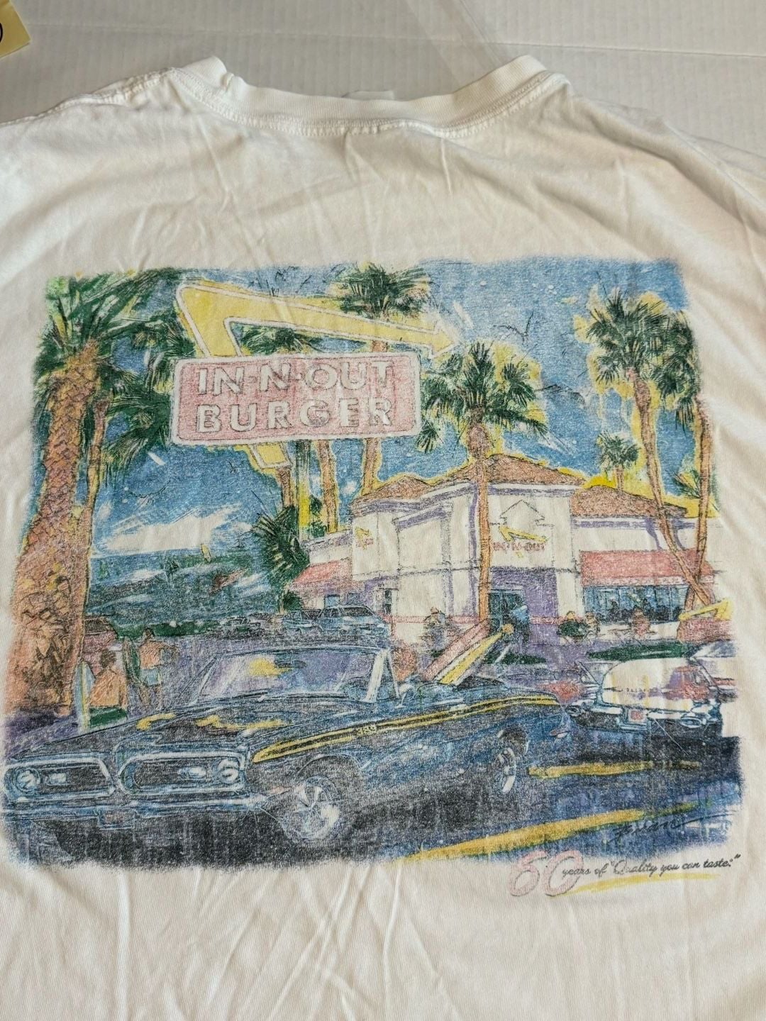 Hanes In-N-Out Burger Graphic T-Shirt White Vintage 60th Anniversary 7