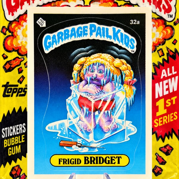 1985 VINTAGE SERIES 1 Topps Garbage Pail Kids 32a Frigid Bridget Trading Card