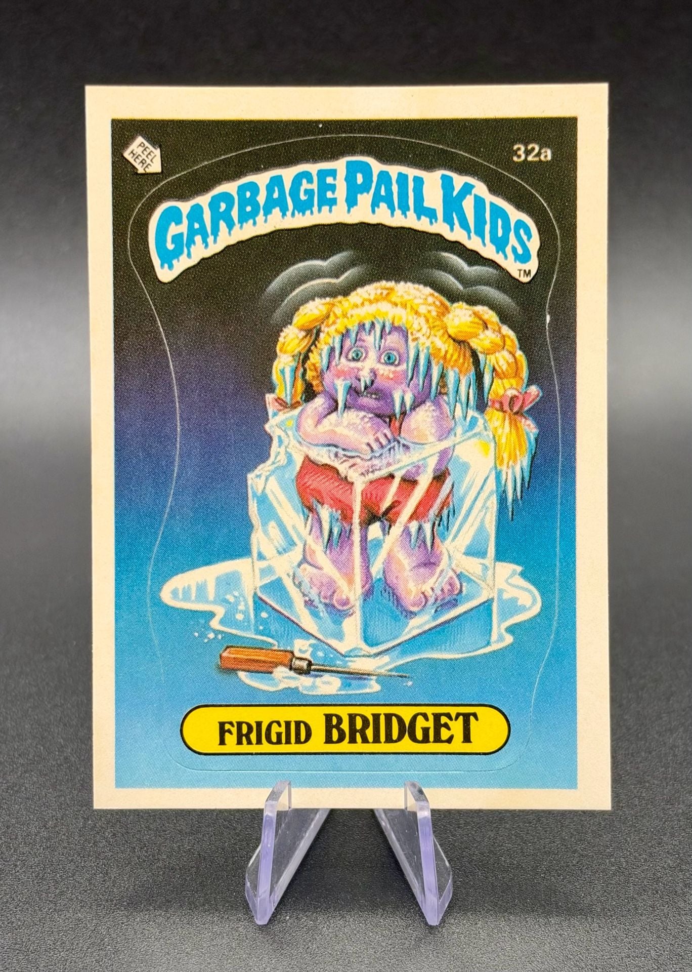 1985 VINTAGE SERIES 1 Topps Garbage Pail Kids 32a Frigid Bridget Trading Card 2