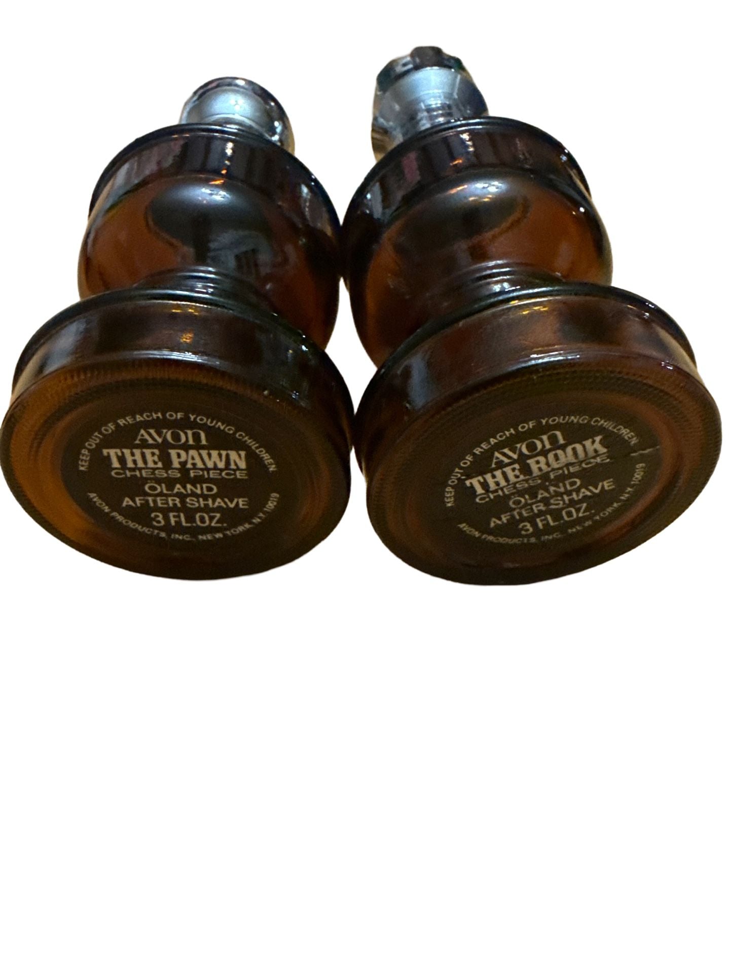 Avon Chess Piece After Shave 3 FL. OZ. The Pawn & The Rook Set Vintage 2