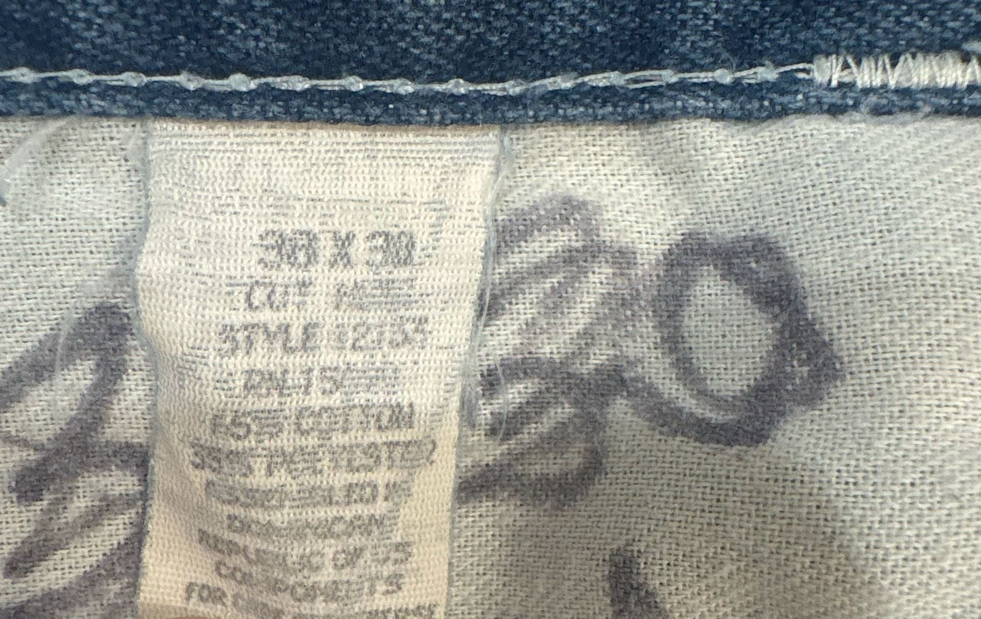 Vintage Sears Roebucks Carpenter Jeans 38x30 Dark Wash Denim Pants Workwear 90s 5