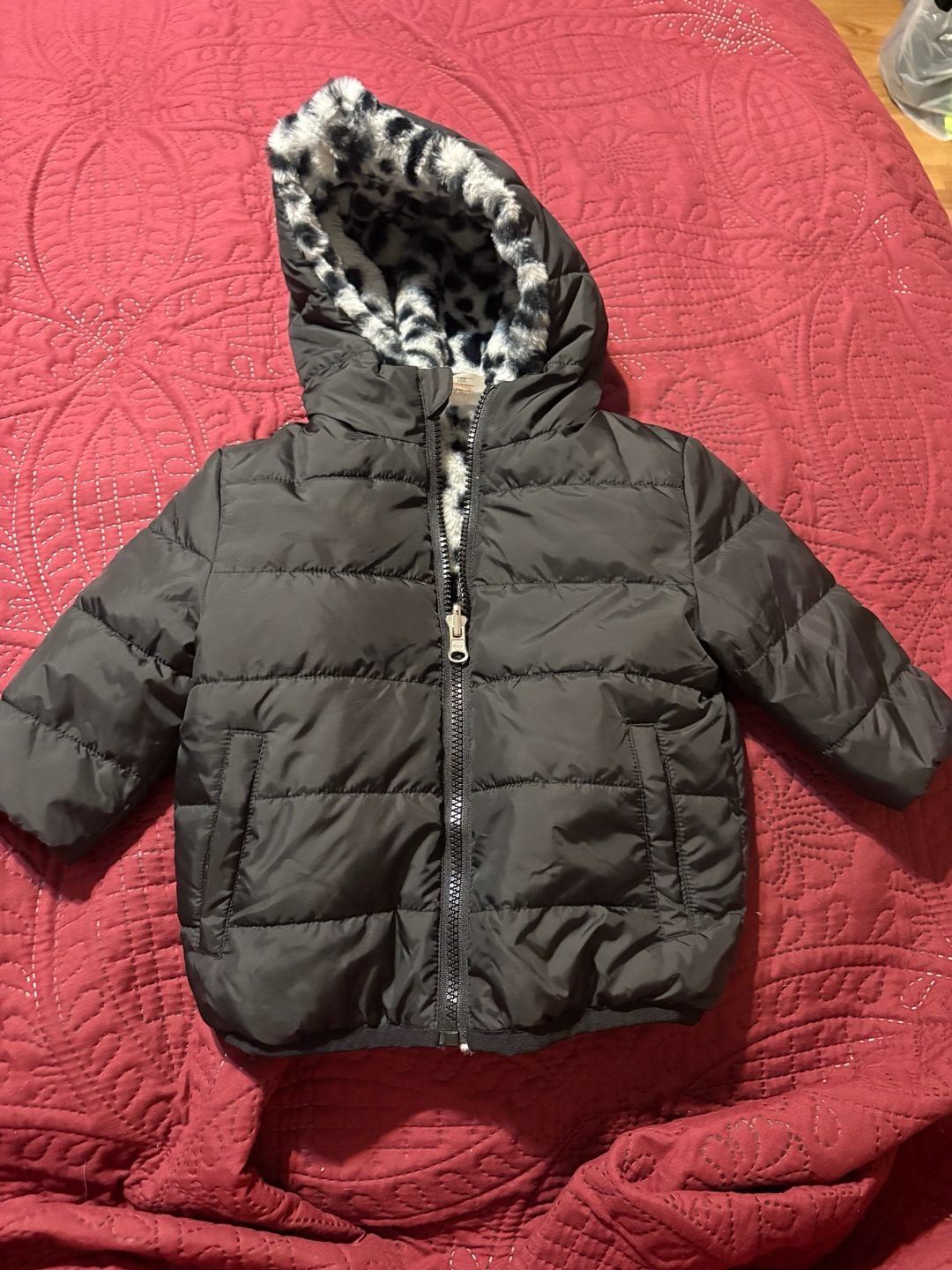 Wonder Nation Puffer Jacket Size 12M and infant shirt lot 4