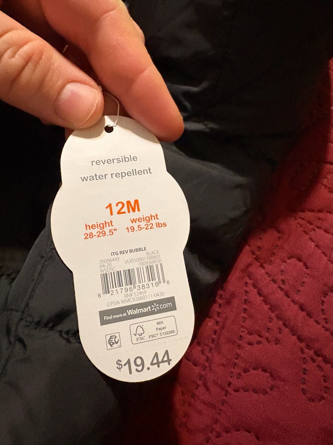 Wonder Nation Puffer Jacket Size 12M and infant shirt lot 6