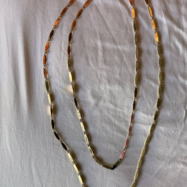 Vintage Gold Tone Link Chain Necklace