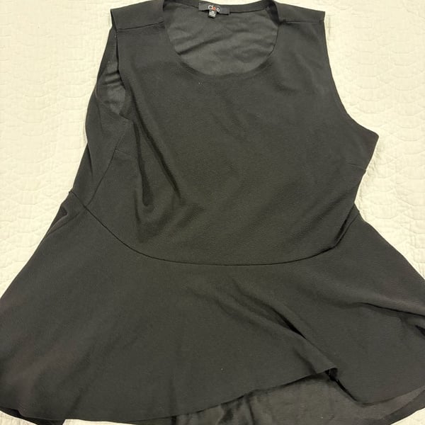 Cleo Women’s Black Sleeveless Fit & Flare Peplum Dress Size 2X