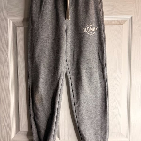 Old Navy Logo-Graphic Jogger Sweatpants Size L (10-12) Gray