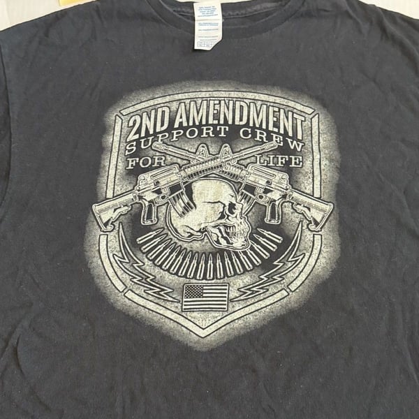 Hot Leathers 2nd Amendment Support Crew T-Shirt XL Black