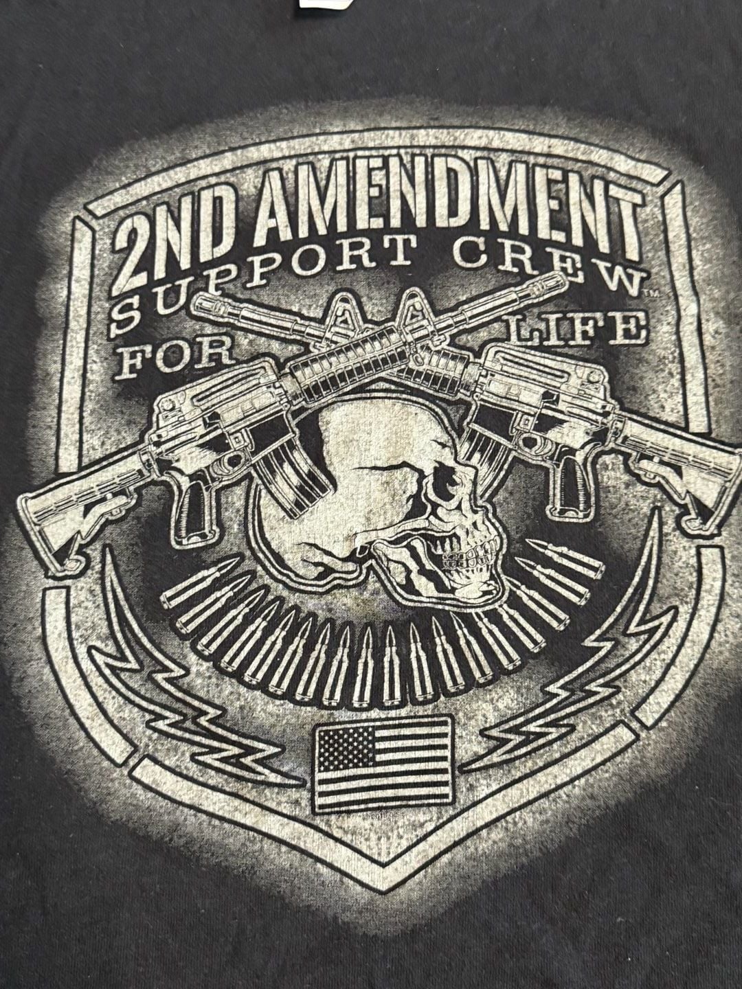 Hot Leathers 2nd Amendment Support Crew T-Shirt XL Black 3