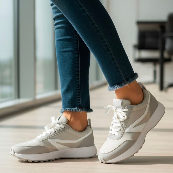 DV by Dolce Vita Bynx Sneakers Gray Lace Up Lifestyle Shoes