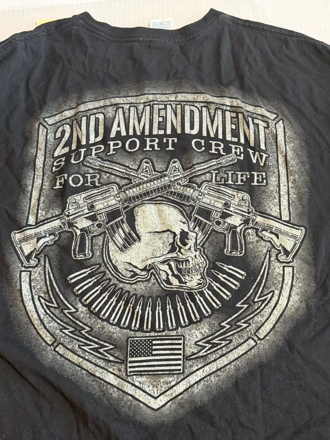 Hot Leathers 2nd Amendment Support Crew T-Shirt XL Black 6