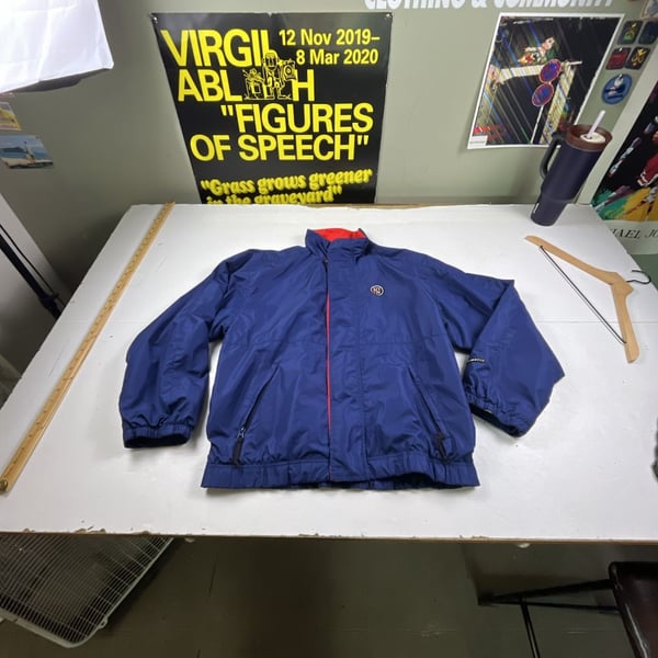 Nike Niketown Clima-Fit Windbreaker Size S Blue Red Jacket OF