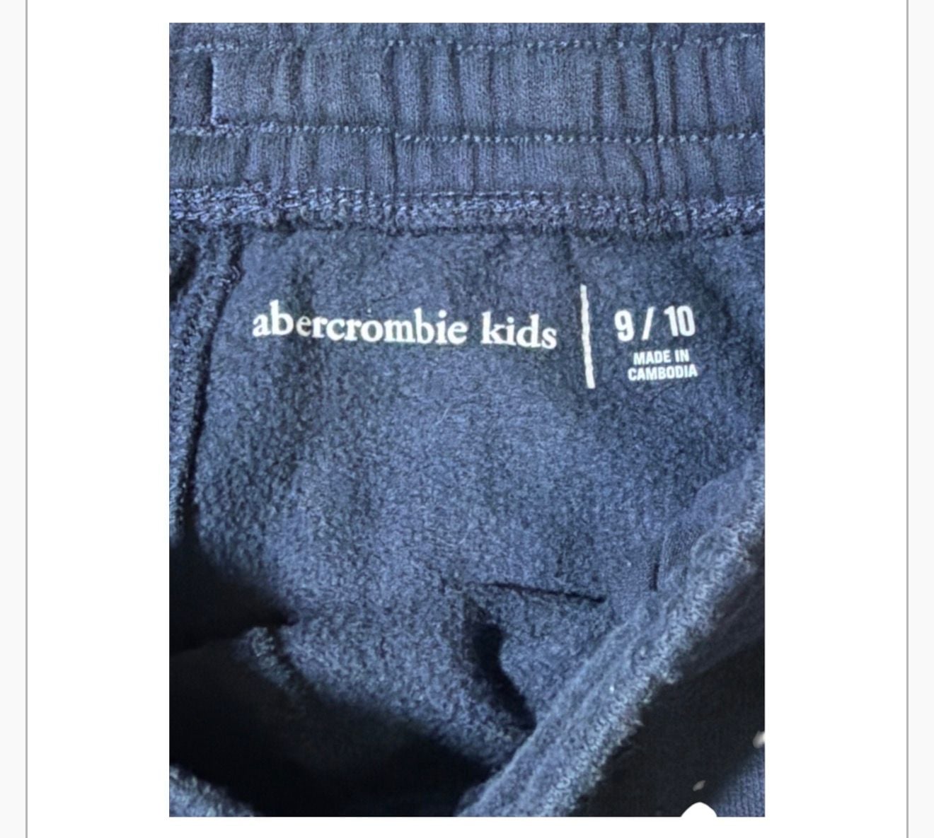 abercrombie kids Sweatpants Size 9/10 Navy Blue Logo Joggers 4