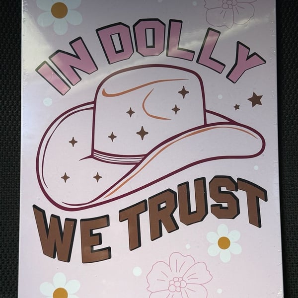 In Dolly We Trust Tin Sign