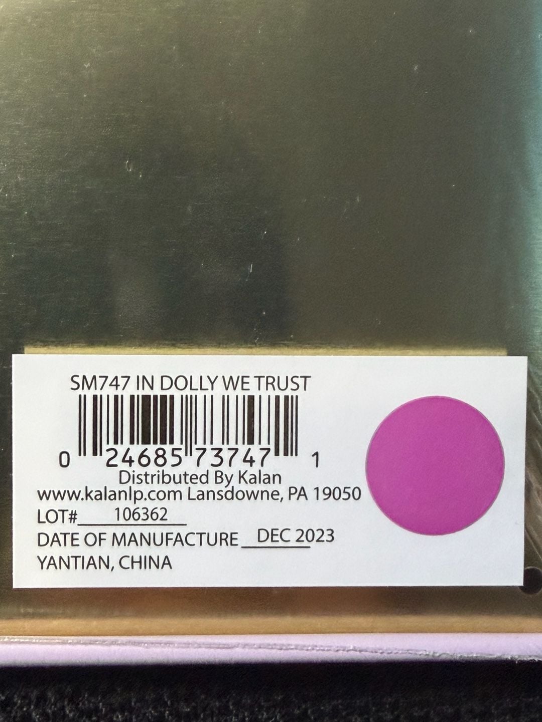 In Dolly We Trust Tin Sign 2