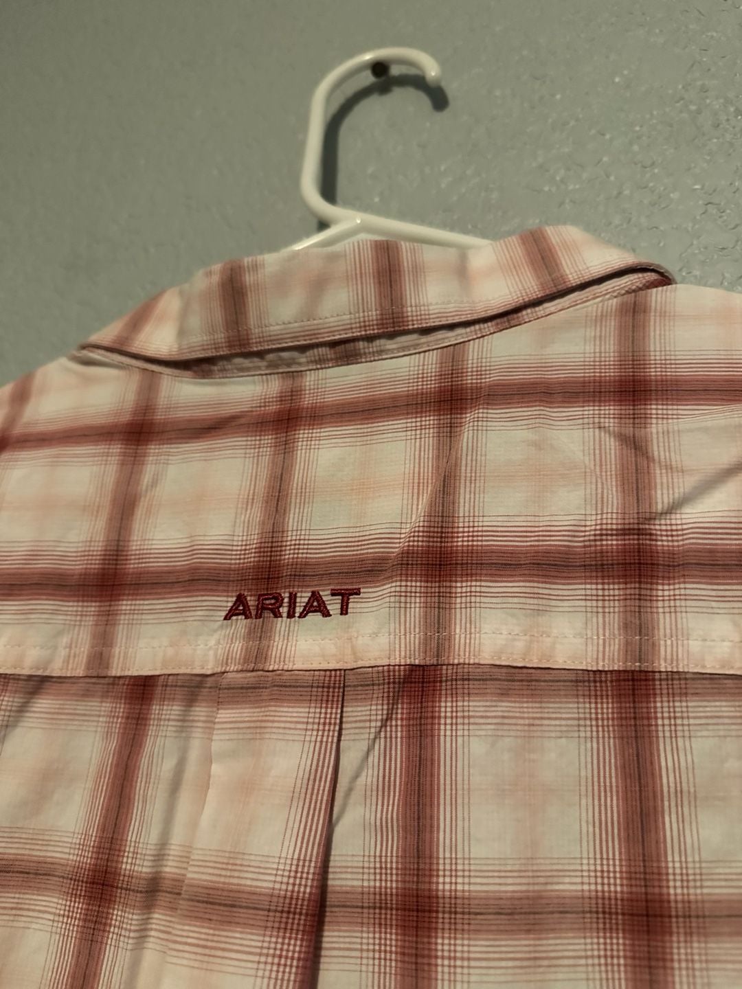 Ariat Pro Series Tully Peach Plaid Shirt Size XL 9