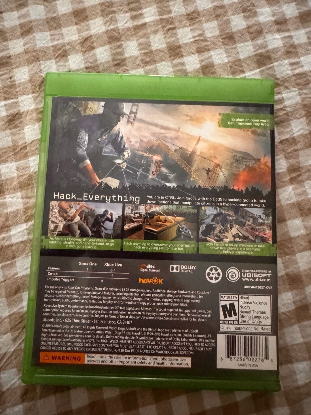 Ubisoft Watch Dogs 2 Xbox One Game 2