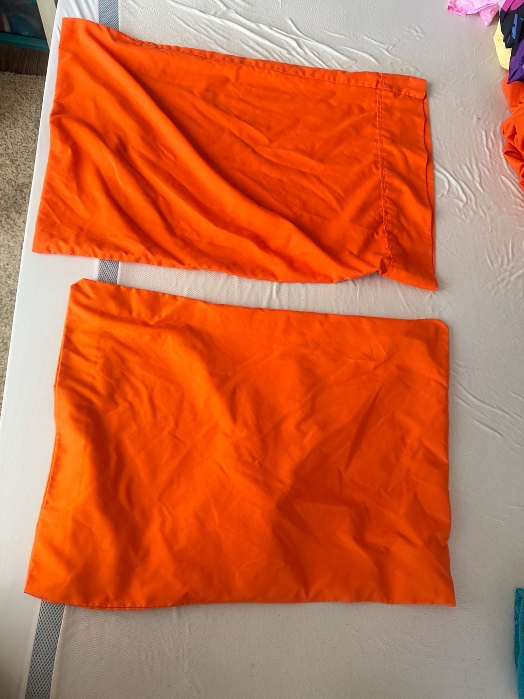 Bare Home twin Orange Fitted Sheet Pillowcases Set 1