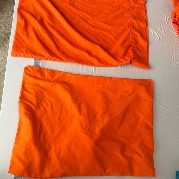 Bare Home twin Orange Fitted Sheet Pillowcases Set