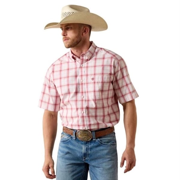 Ariat Pro Series Tully Peach Plaid Shirt Size XL
