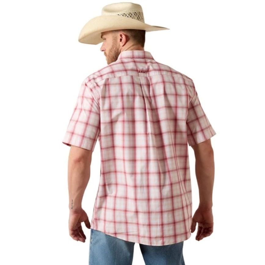 Ariat Pro Series Tully Peach Plaid Shirt Size XL 3