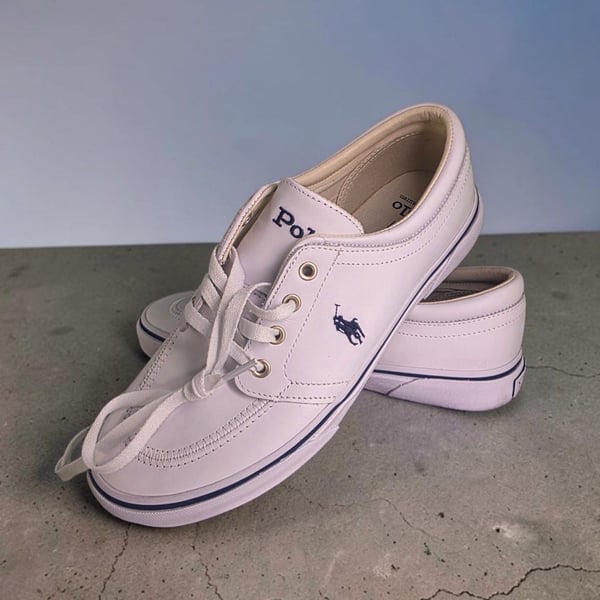 Polo Ralph Lauren Faxon White Leather Sneakers