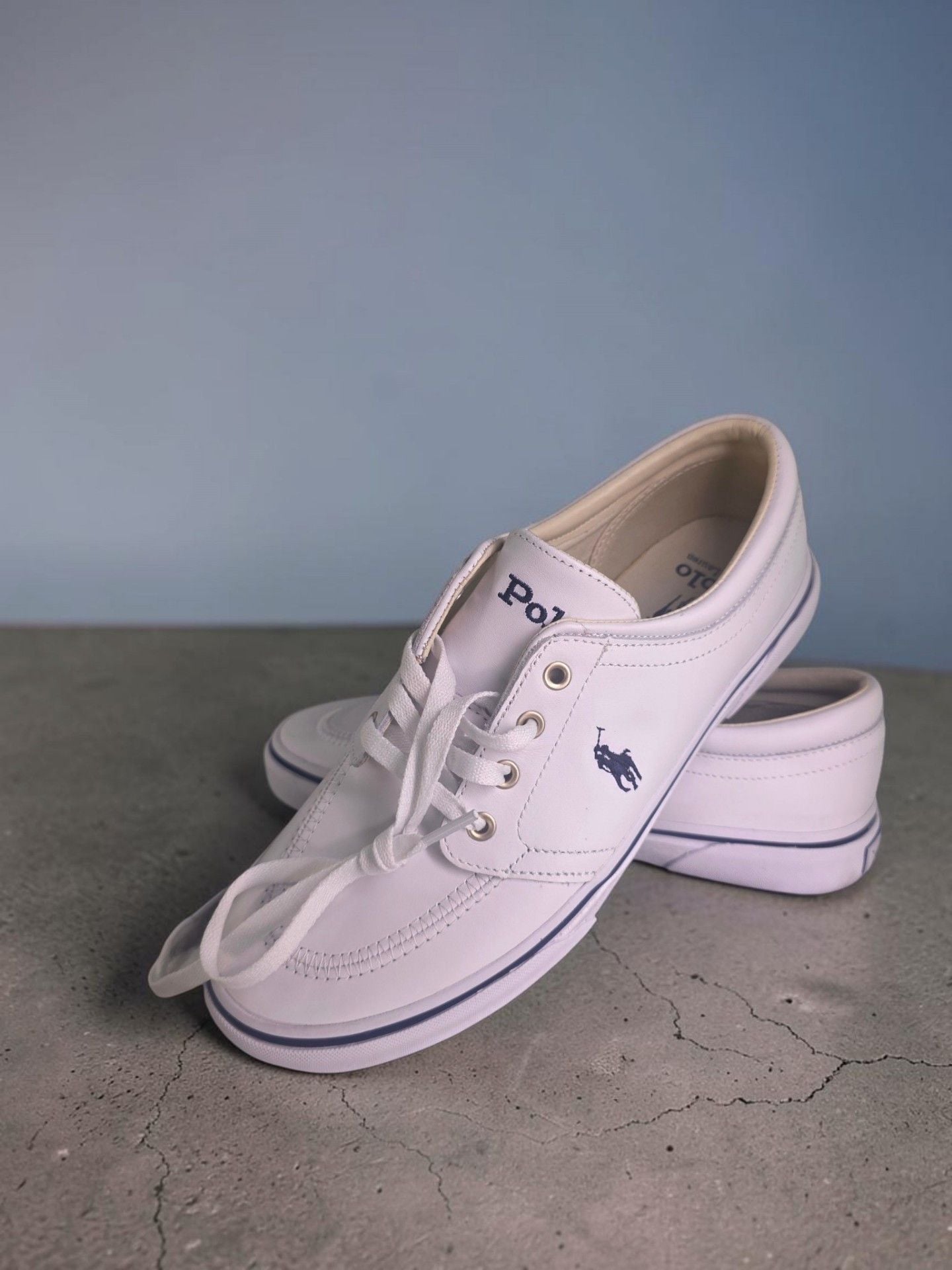 Polo Ralph Lauren Faxon White Leather Sneakers 6
