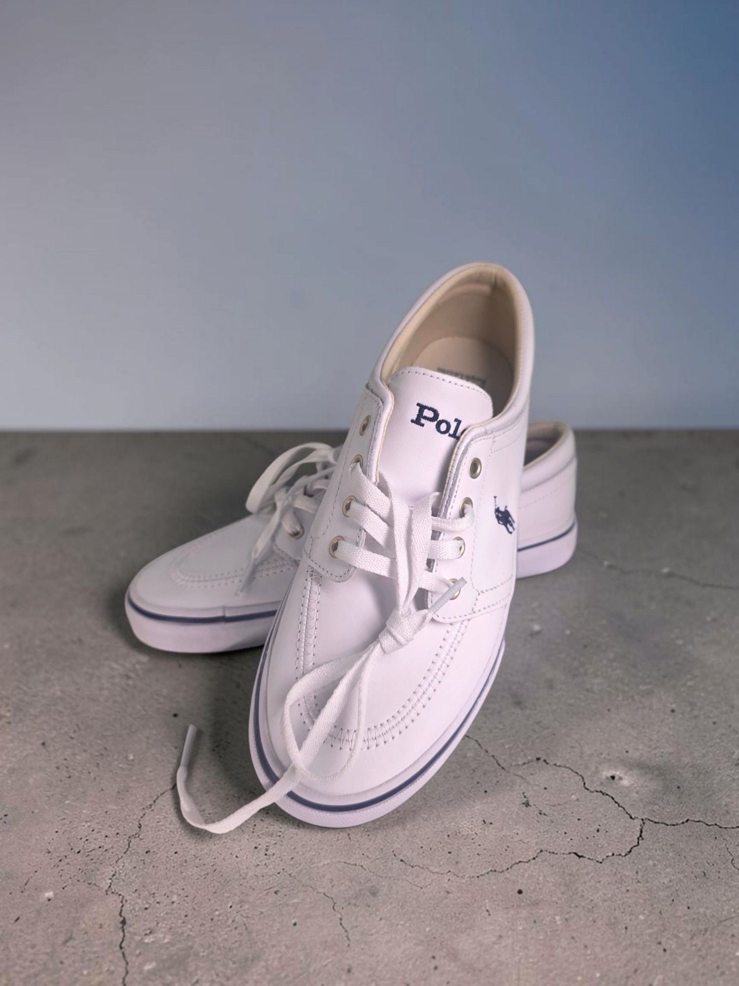 Polo Ralph Lauren Faxon White Leather Sneakers 9