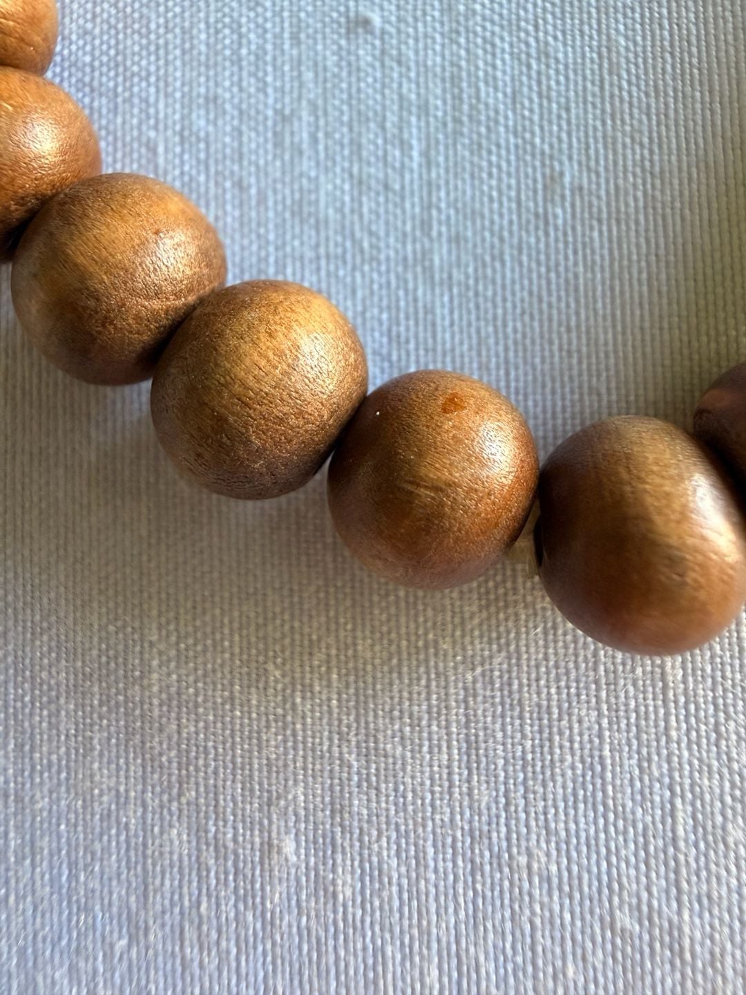 Unbranded Wooden Beaded Stretch Bracelet Brown Sandal 4